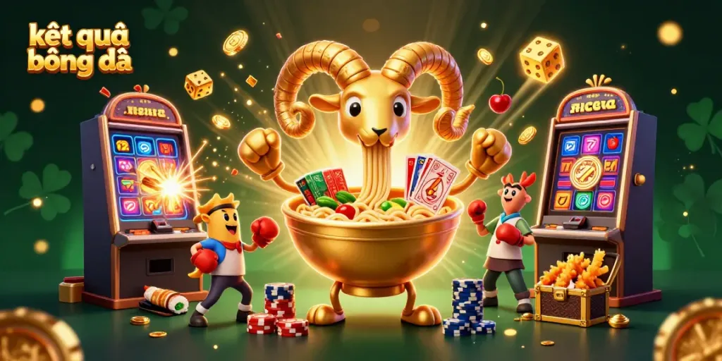 Engage with kết quả bóng đá in this vibrant 3D illustration showcasing a dynamic casino scene featuring interactive elements and cheerful character designs.