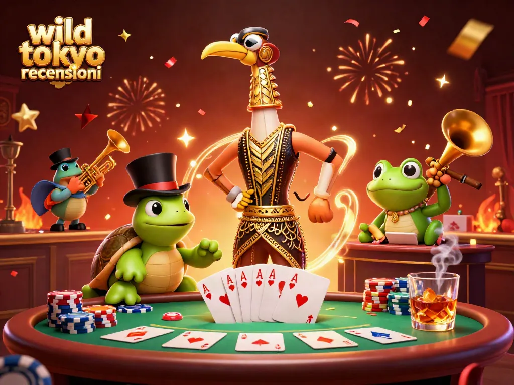 Engage with wild tokyo recensioni while enjoying an exciting casino scene with vibrant characters and action.