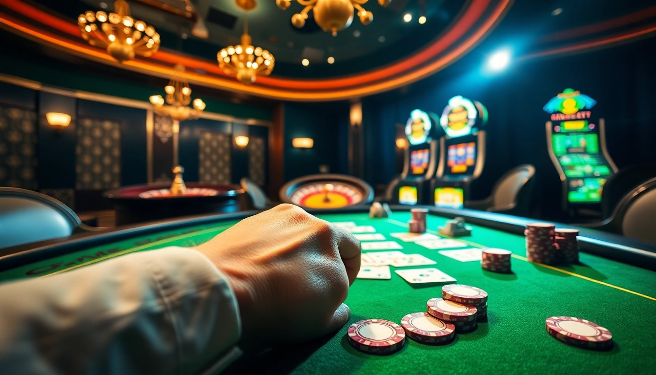 Cakhia04.tv showcases an exciting casino environment with poker chips and a roulette wheel, elevating the gambling experience.