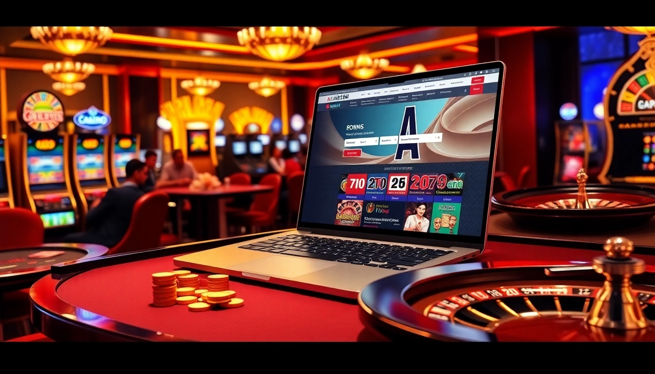 Experience adobet88 daftar with a vibrant casino scene showcasing online gaming excitement.
